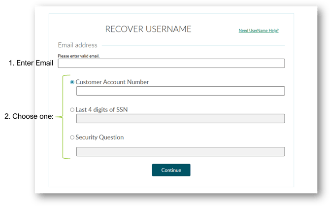Recover Username