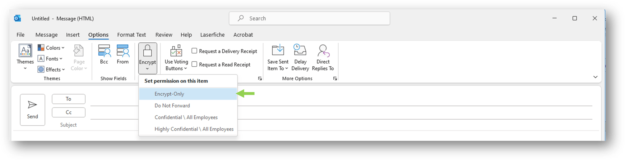 Outlook Encryption Icon Inbox How do I send a secure message to STRATA?