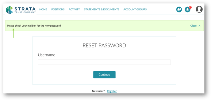 User Guide Screen Shot 16 - check your email